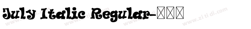 July Italic Regular字体转换